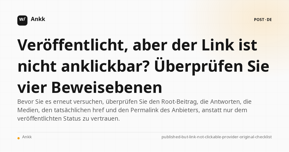 Vier Ebenen mit Originaltextnachweisen, einschließlich Stammverzeichnis, Antwort, Medien und anklickbaren Links veröffentlichter Beiträge