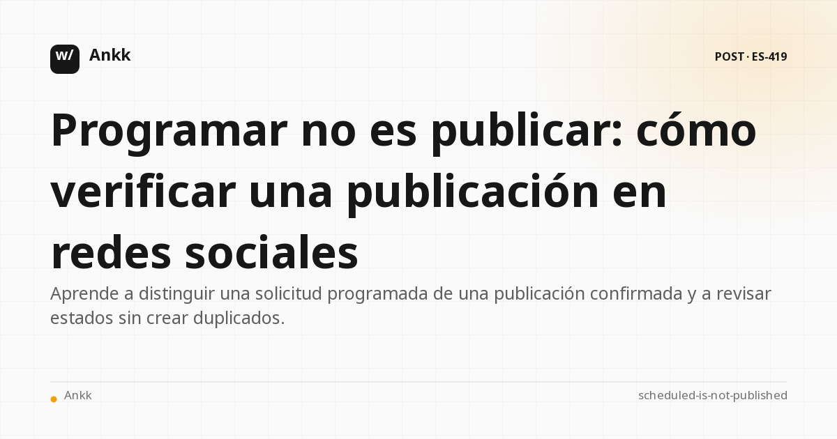 Diagrama del flujo operativo de un borrador de redes sociales a una publicación confirmada