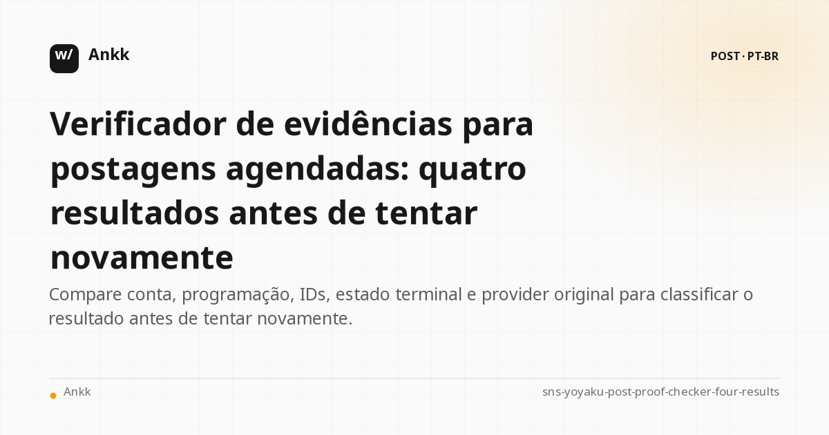 Um guia prático para resolver os quatro julgamentos de evidências para postagens programadas no SNS