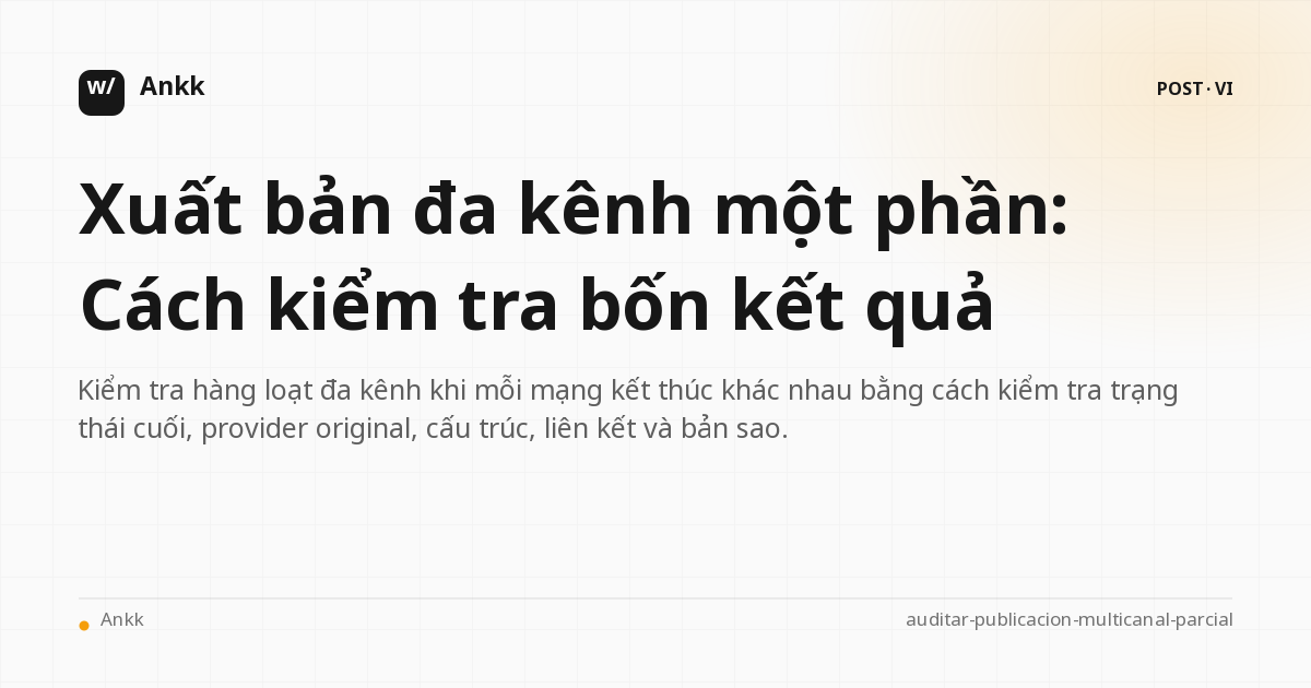 Ma trận kiểm toán bốn phần kết quả xuất bản đa kênh