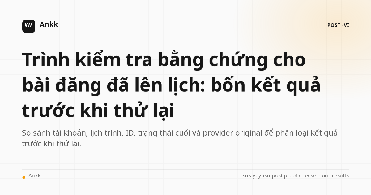 Hướng dẫn thực tế để phân loại bốn phán quyết bằng chứng cho các bài đăng được lên lịch trên SNS