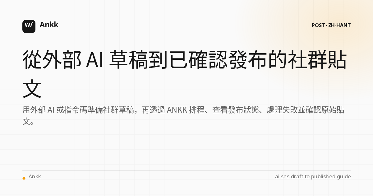 從社群草稿到已確認發布的營運流程